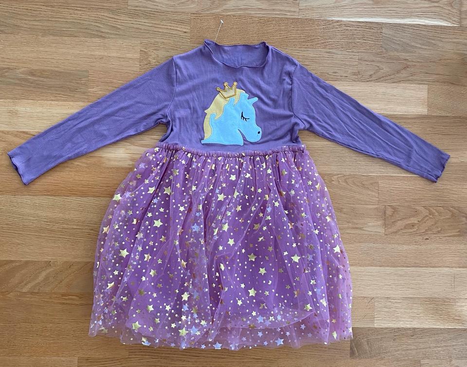 Kleid Einhorn Glitzer Tüllrock Rosa Lila Neu ca. Gr. 110 116 in Heilbronn