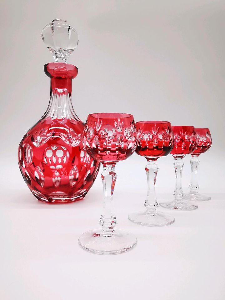 Nachtmann Set Likör-gläser Römer-Gläser Bamberg rot alt Glas in Herne