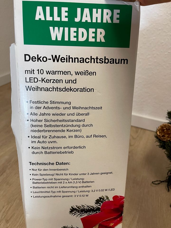 Deko-Weihnachtsbaum mit Beleuchtung ca. 50 cm in Leinfelden-Echterdingen