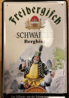 #Bierschild Metallschild Freibergisch Schwarzes Bergbier Brandenburg - Wandlitz Vorschau