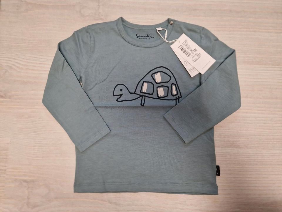 Sanetta Langarmshirt LA Shirt neu mit Etikett Schildkröte blau 86 in Kreuztal