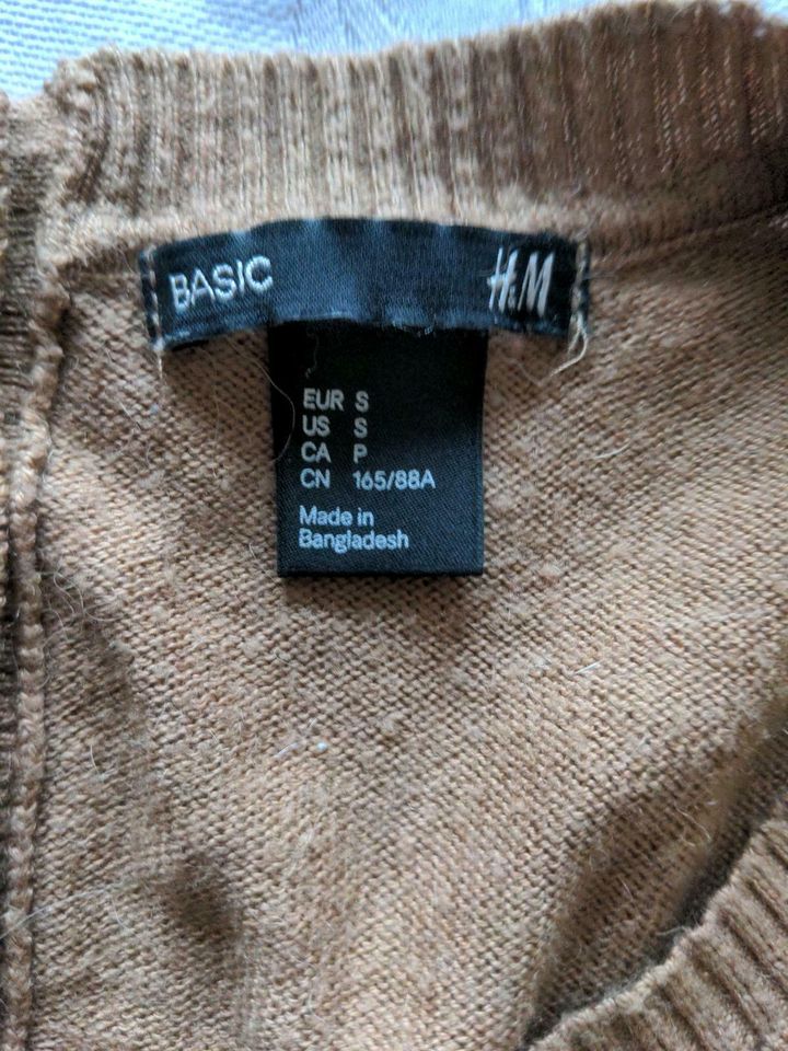 H&M Pulli Basic gr S beige langarm Pullover Rundhals in Mömlingen