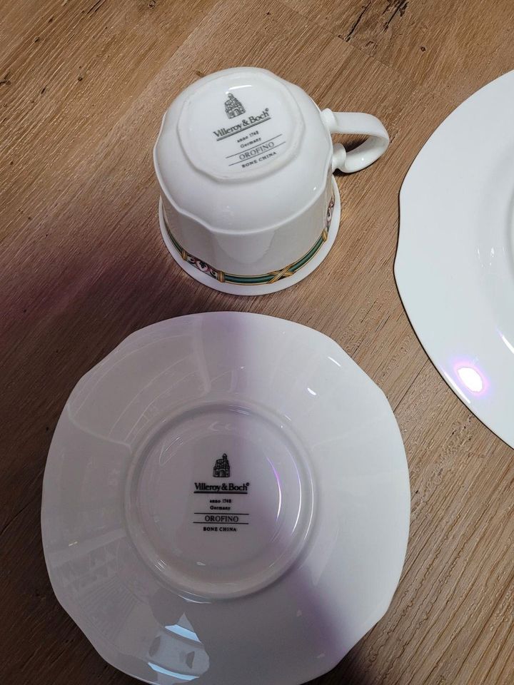 Villeroy & Boch Orofino 3teiliges Kaffeegedeck Kuchenteller Tasse in Wuppertal