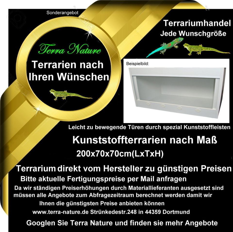 Forex Terrarium Kunststoffterrarium 150x60x60cm(LxTxH) in Dortmund