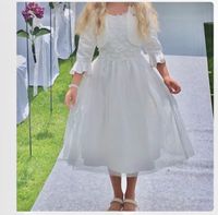 Eisend Kleid Happy Girls 134 140 Einschulung Hochzeit weiß Sachsen - Grünhain-Beierfeld  Vorschau