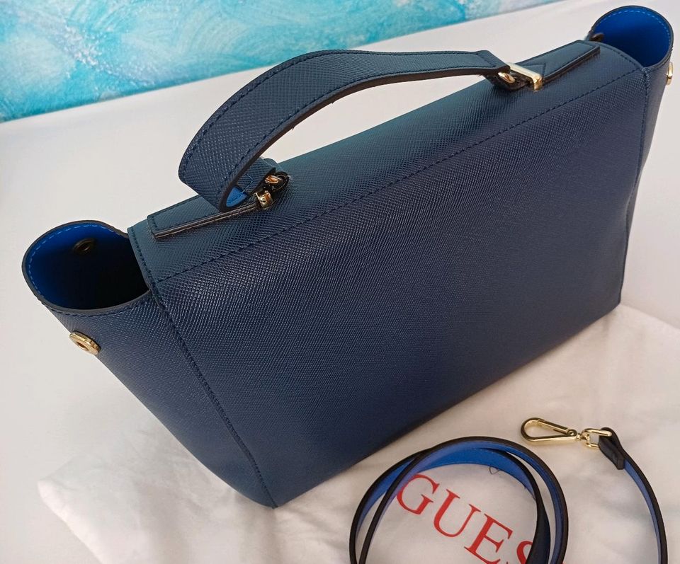 Guess Handtasche blau, Henkeltasche, Crossover Tasche in Bad Berka