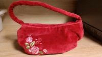 Samt Mini Handtasche mit Blume rot Wuppertal - Langerfeld-Beyenburg Vorschau