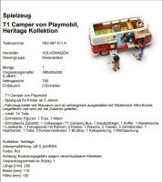 VW T1 Camper von Playmobil Heritage Kollektion *Borgmann* Nordrhein-Westfalen - Krefeld Vorschau