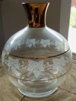 Blumenvase aus Glas goldfarben Weinreben Vintage Baden-Württemberg - Nußloch Vorschau