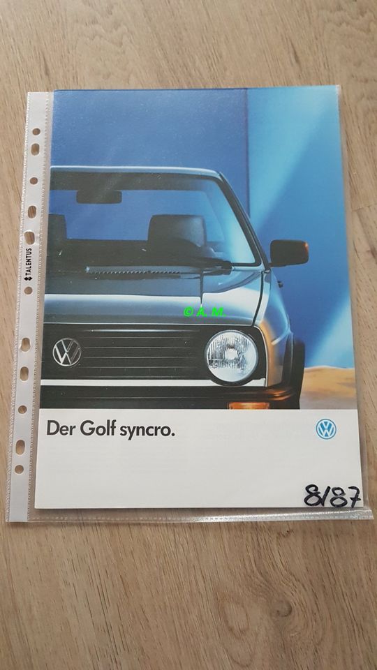 VW Golf 2 MK2 GT Special Chrom Country Syncro Prospekt Katalog in Ennigerloh