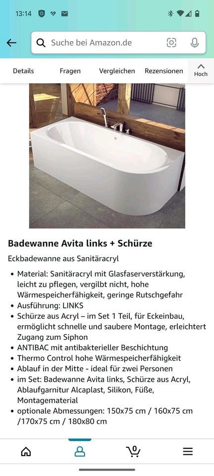 Ecoclam Badewanne Acryl in Lützen