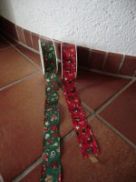 2 Stoffbänder mit Weihnachtsmotiv rot/grün Bastelbedarf Deco Bayern - Großmehring Vorschau