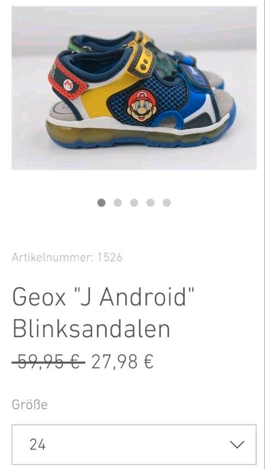 Neue Sandalen Geox Gr. 22 24 26 27 29 31 32 33 ungetragen in Herzogenaurach