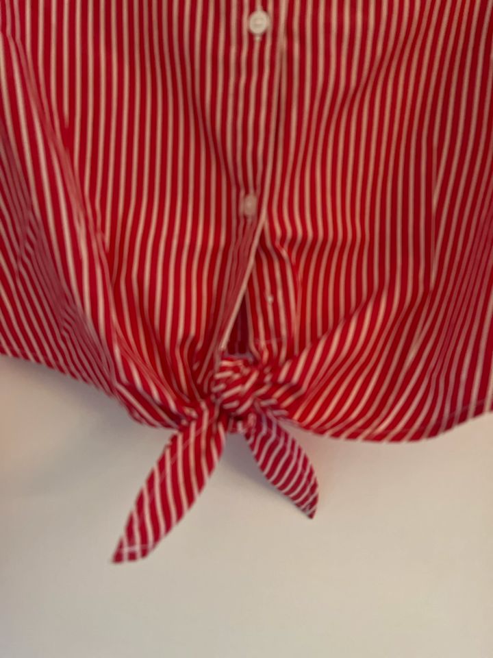 Ralph Lauren Polo Jeans Bluse Bauchfrei  Knoten rot in Gr. S in Seevetal