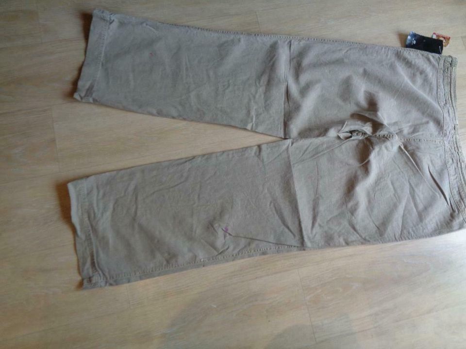 Leinen Hose Sommerhose Jeans Gr. 48 Clockhouse beige NEU in Schiffweiler