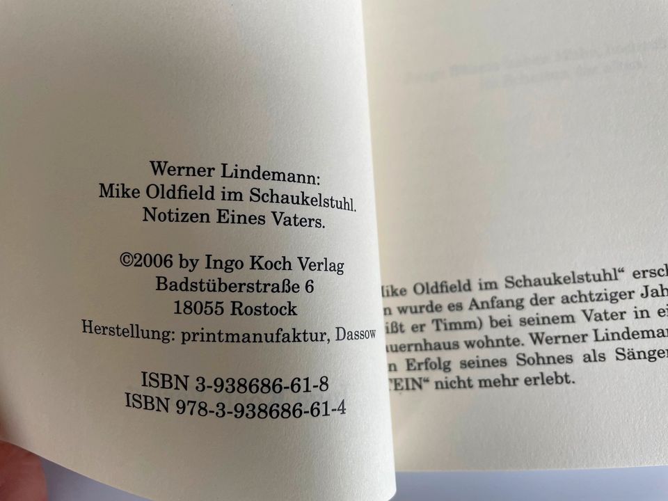 W. Lindemann - Mike Oldfield im Schaukelstuhl, 2006, Rammstein in  Rheinland-Pfalz - Armsheim | eBay Kleinanzeigen ist jetzt Kleinanzeigen