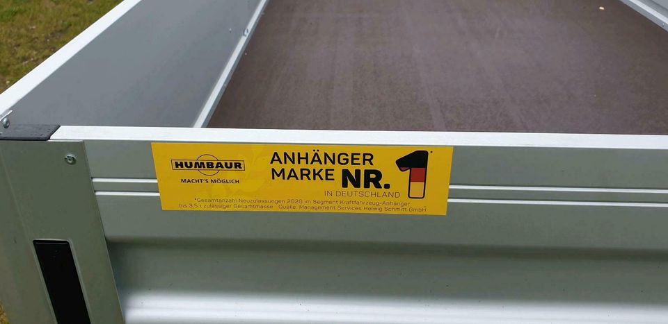 PKW Anhänger Aluminium Humbaur HA 752513 KV Laubgitter Neu 750kg in Handewitt