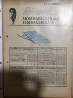 Preisblatt Rabe 1955 Eggen, Walzen (Rabewerk keine Pflüge) Niedersachsen - Sittensen Vorschau