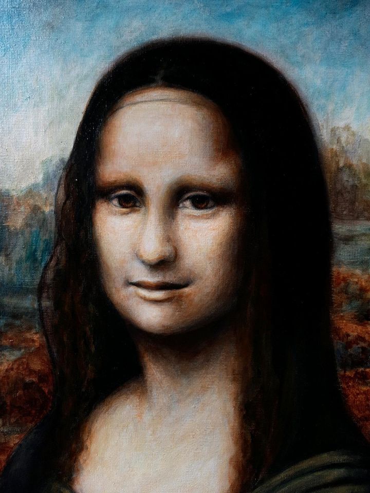 Bild Mona Lisa mit Ölfarben gemalt Ölbild Gemälde Ölgemälde in Essen