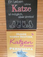 Katzenschilder mit tollen Sprüchen Stck. 6€ originalverpackt Nordrhein-Westfalen - Harsewinkel Vorschau