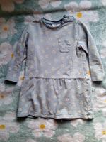 Hellblaues Shirtkleid Sweatshirtkleid mit Margeriten, Gr. 86 92 Berlin - Rudow Vorschau