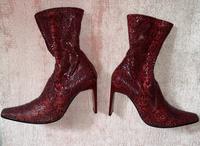 Casadei y2k Stiefeletten Sock Boots Schlange Snake 37,5 Rot Red Berlin - Mitte Vorschau