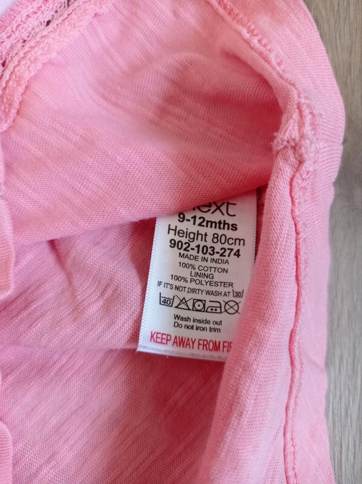 Bluse T-Shirt rosa Next - Größe 80 in Wolpertswende