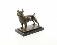 Bronzskulptur französische Bulldogge auf Marmorsockel Bronze Münster (Westfalen) - Centrum Vorschau