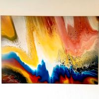 Unikat Gemälde Bild auf Leinwand Acrylic pouring 70 x 100cm Thüringen - Römhild Vorschau