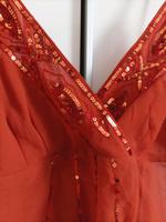 H&M Top Chiffon Pailletten bronze Bluse Orange Gr. 44 Hessen - Limburg Vorschau