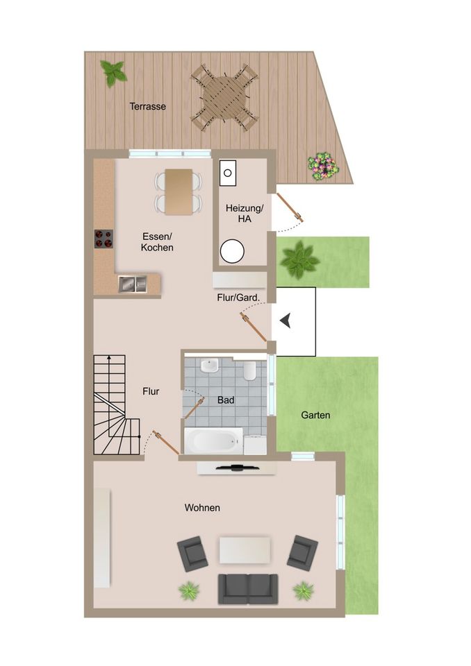 - Erstbezug nach Sanierung - gemütliches Doppelhaus mit Garten in Eberswalde zu vermieten. in Eberswalde