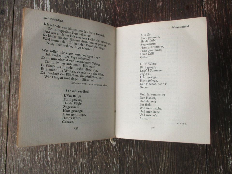 Goethes Gedichte. 2 Bände, Ausgabe von Juli 1905 in Konstanz