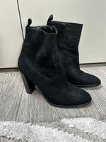 Mango Leder Stiefelette mit Absatz high heel Wildleder Hessen - Bad Homburg Vorschau