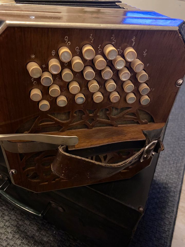 Concertina Bandonion Instrument mit Koffer, Otto Bergler in Wendelstein