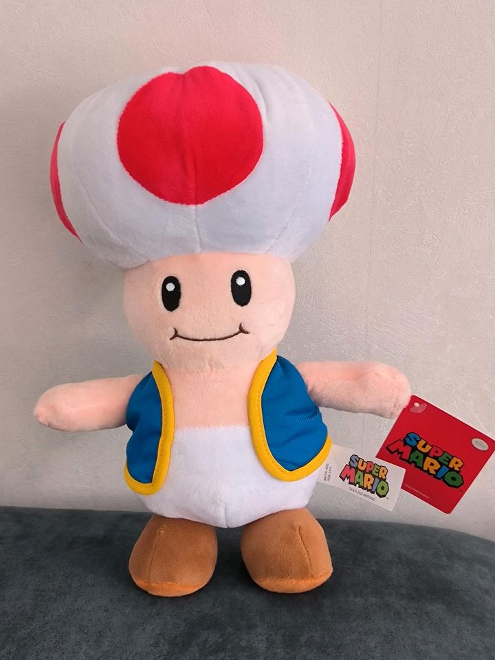 Plüsch Toad Super Mario unbespielt mit Etikett in Fürth