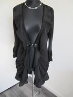 Ausgefallene Volant-Jacke, Shirt-Jacke von Zero schwarz, Gr. 40 Bayern - Manching Vorschau