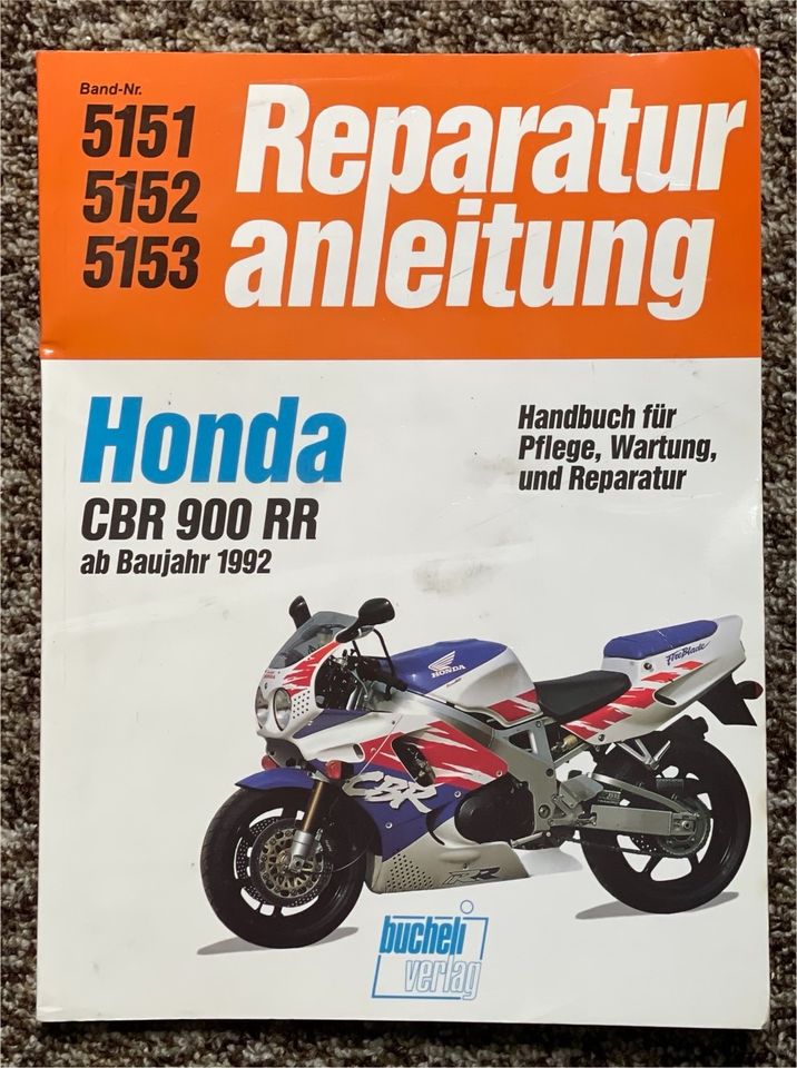 Reparaturanleitung, Honda CBR 900 RR ab Baujahr 1992 in Petersberg