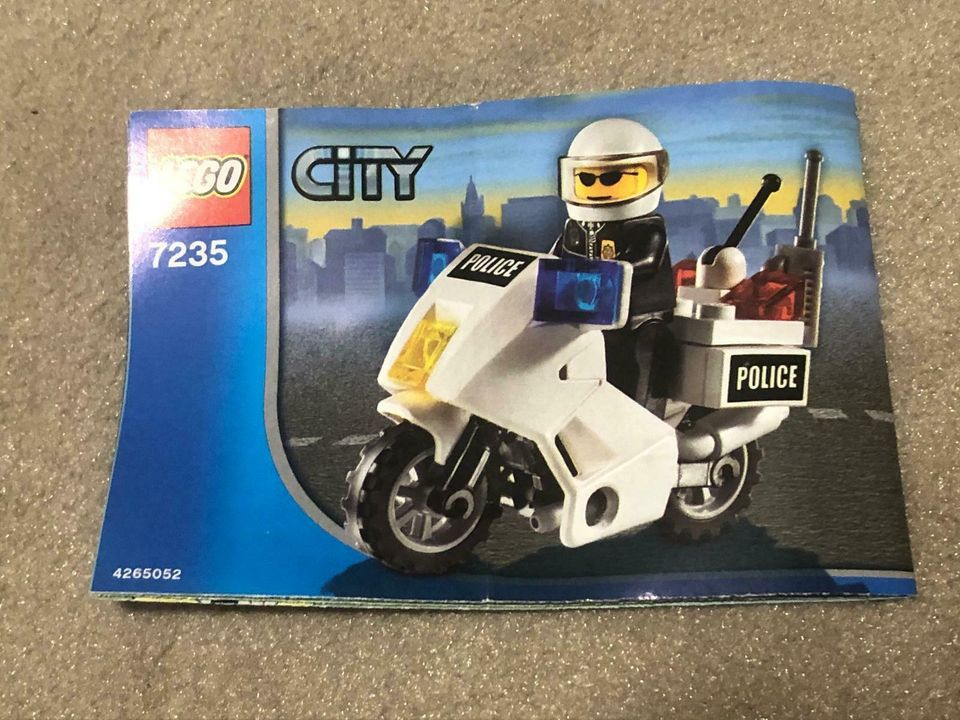 LEGO City Set 7235 Polizeimotorrad (komplett!) in Hammoor