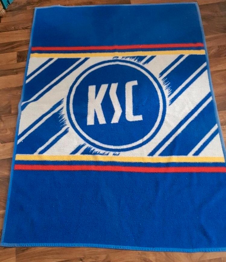 KSC Decke vintage - top Qualität Fußball Fan Merch Karlsruher SC in Linkenheim-Hochstetten