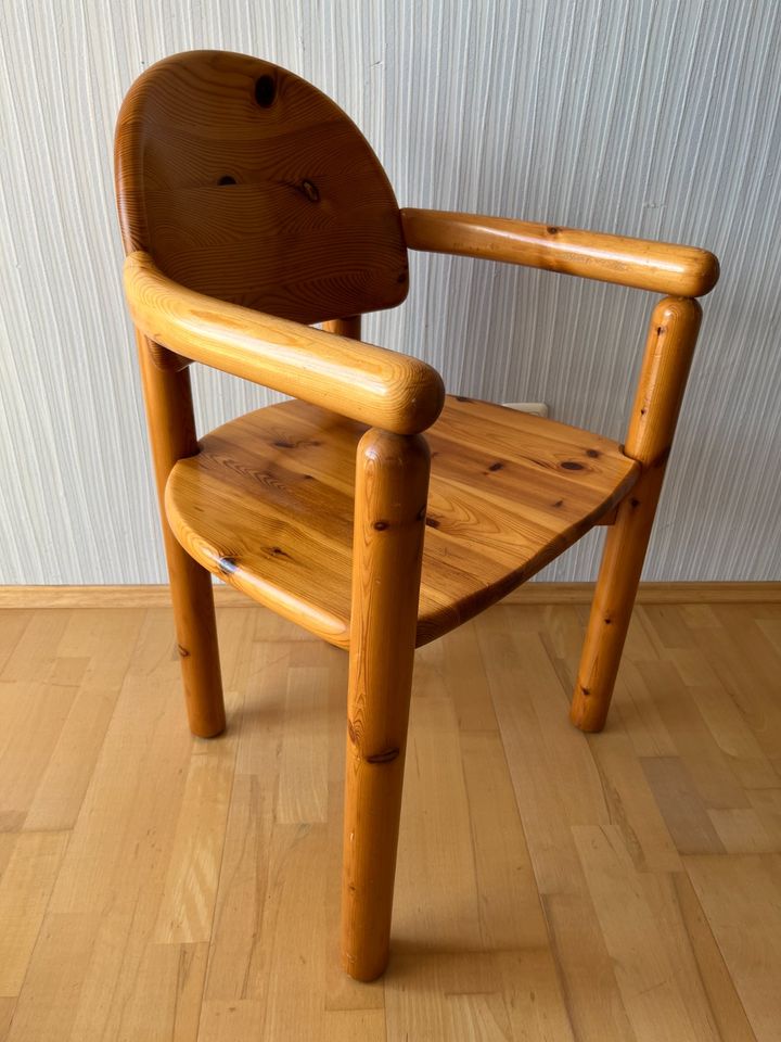 Dänisch Rainer Daumiller Holz-Stuhl 70er 80er Mid-Century Vintage in Niddatal