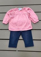 2tlg. Set 1 Pulli/Bluse + 1 Jeans/Leggings Gr. 62, Rosa/Blau Nordrhein-Westfalen - Ahlen Vorschau