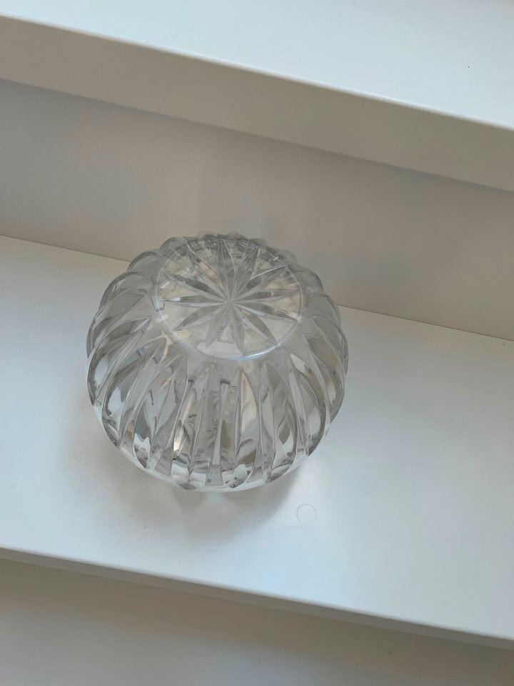NACHTMANN Deutsche Kristallkugel 24 % Kugel Glas Vase 1960er in Stuttgart