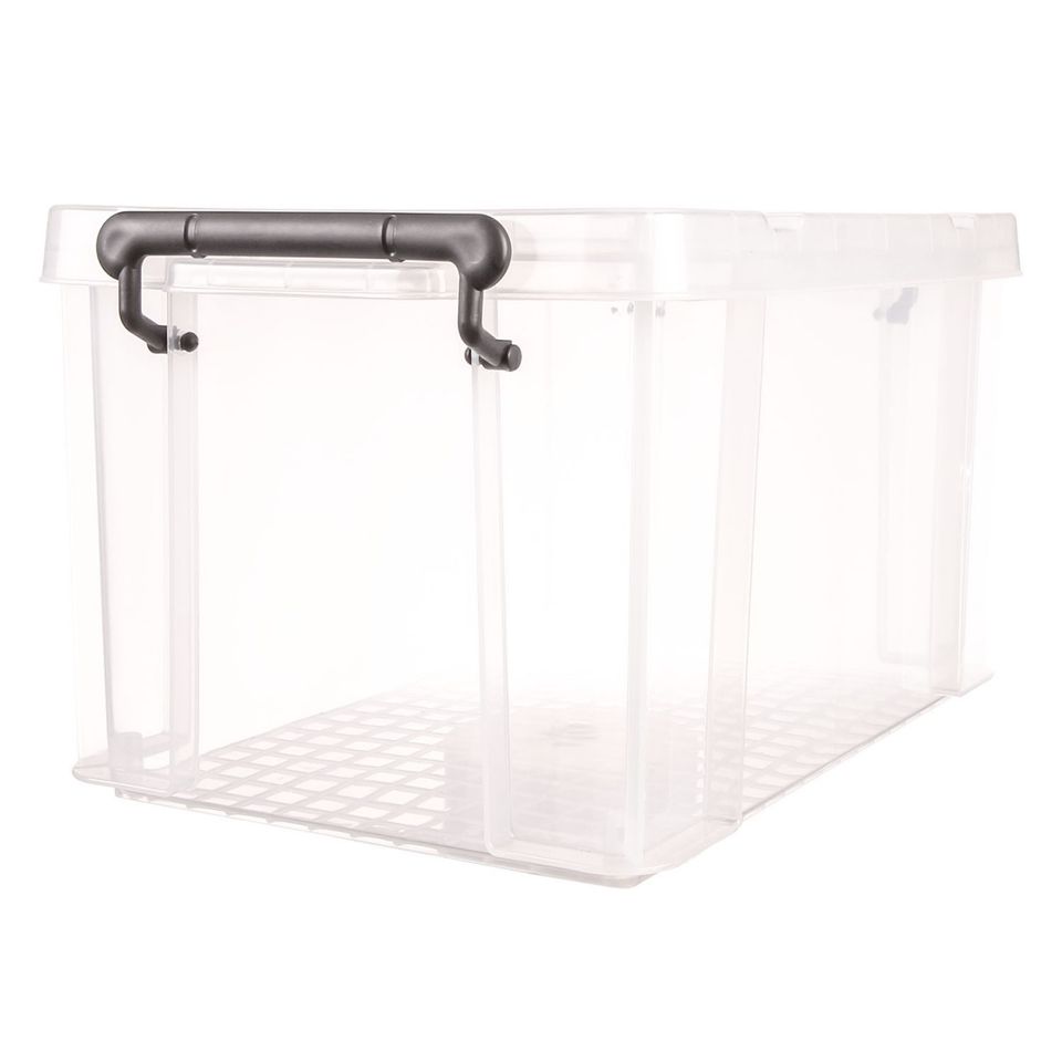 Box Lagerbox Stapelbox Lagerkasten Transparent 90L 36x66x47,5cm in Trendelburg