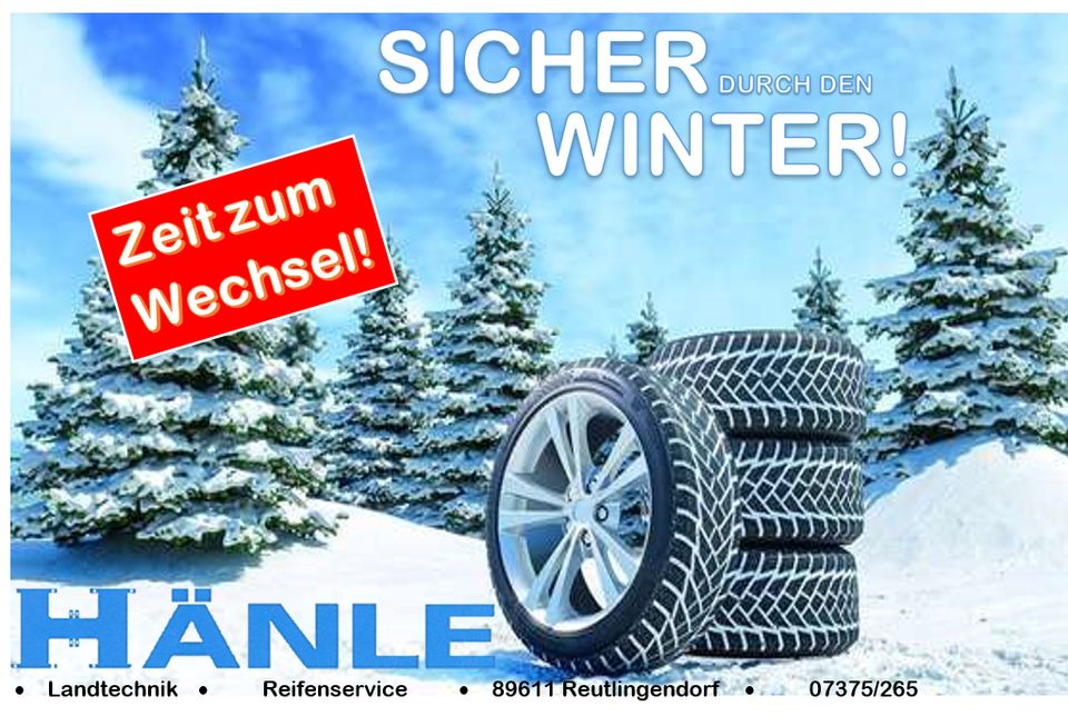 Räderwechsel Reifenwechsel Reifenmontage Winterreifen 205/55R16 in Obermarchtal
