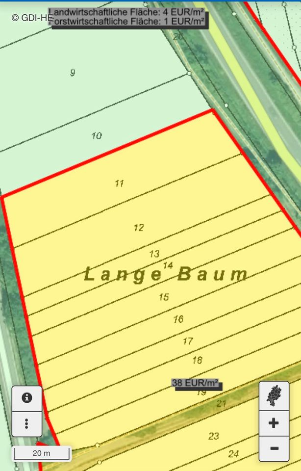 Grundstück Landwirtschaftsfläche 2326qm Kapitalanlage in Kelkheim