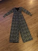 Hallhuber Jumpsuit Gr. 40 schwarz mit beige/weißem Muster Brandenburg - Panketal Vorschau