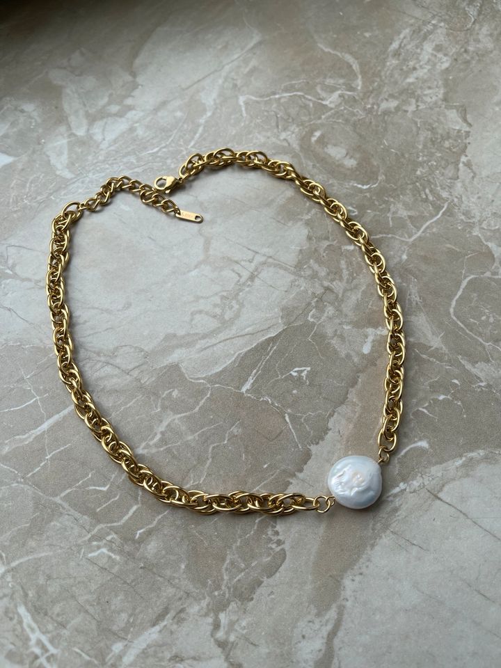 Neu! Schmuck Edelstahl Perlenkette Halskette Ohrring Ring Armband in Hannover