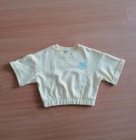 gelbes Cropshirt, bauchfreies Oberteil, Thirt XS, blauer Aufdruck Rheinland-Pfalz - Atzelgift Vorschau