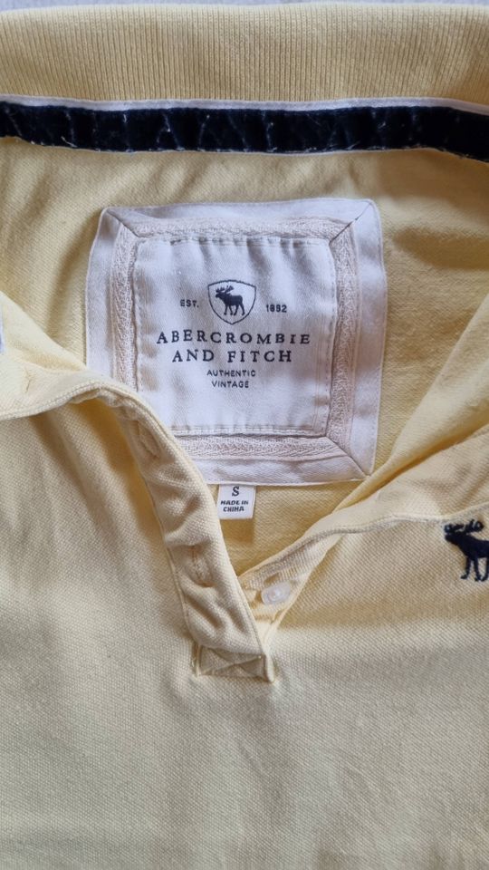 Abercrombie & Fitch Poloshirt Größe S Damen Women T-Shirt Gelb in Heroldstatt