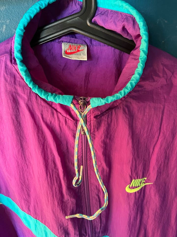 Bunte Vintage Nike Jacke 90er / Nike Trainingsjacke 90s in München